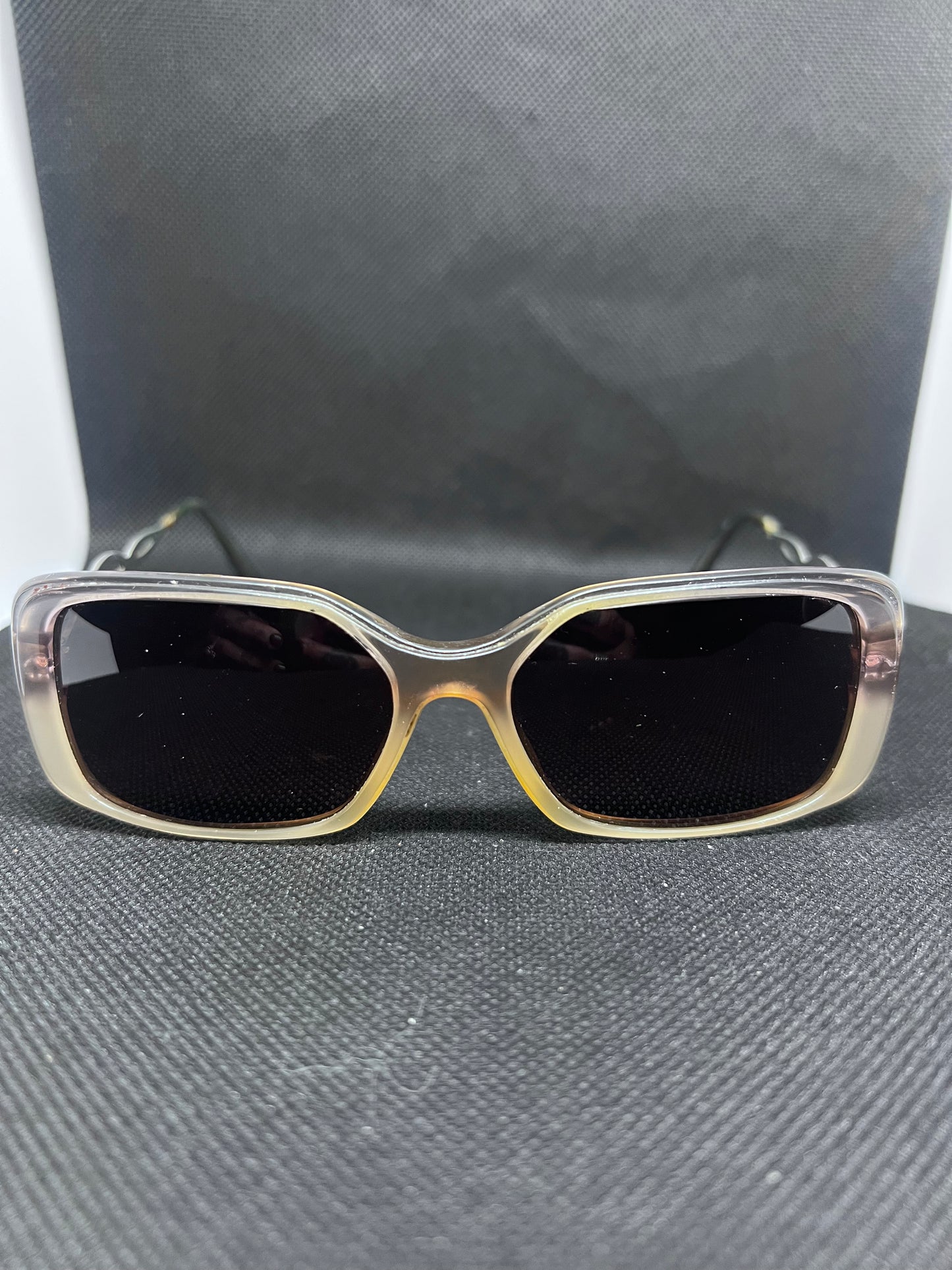 Salvatore Ferragamo Vintage Occhiali da Sole – Lenti Rettangolari Slim con Aste in Metallo Intrecciato